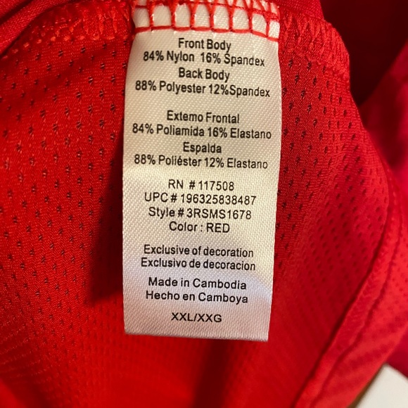 NWT Men’s Red Reebok Textured Active Tee Size XXL - Picture 11 of 15